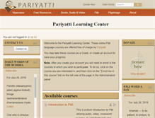 Tablet Screenshot of learning.pariyatti.org